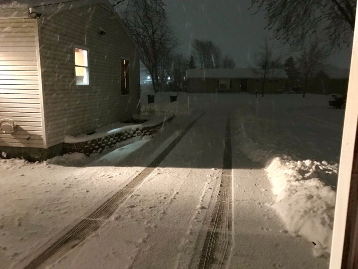 And this was only 30 minutes after we’d finished shoveling!